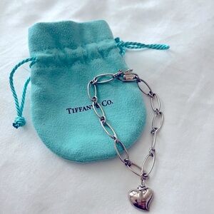 Tiffany & Co. Silver Heart Charm Bracelet
